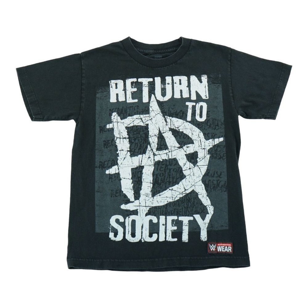 WWE Authentic Wear Kids Black Ambrose Return To Society Wrestling T Shirt Size S
